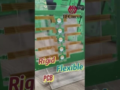 2 στρώματα άκαμπτα εύκαμπτα πλαίσια κυκλωμάτων Χρυσό δάχτυλο 0,15 mm πάχος PCB Flex άκαμπτο